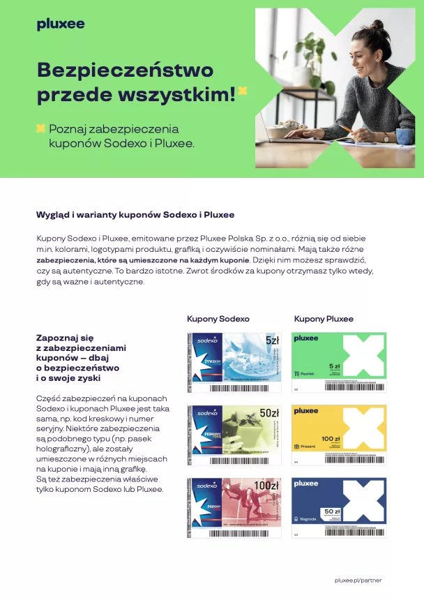 Opis zabezpieczeń kuponów Sodexo i Pluxee